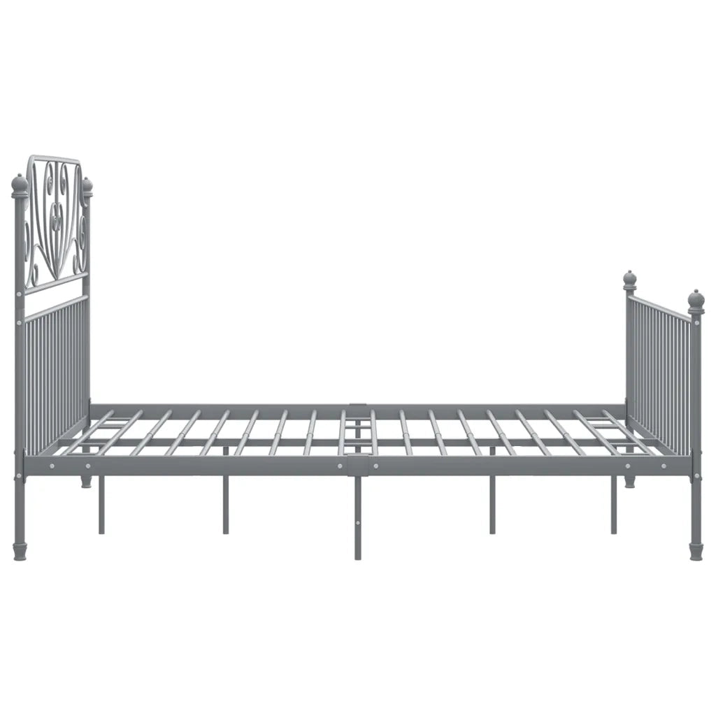 Giroletto senza Materasso Grigio in Metallo 140x200 cm 324852
