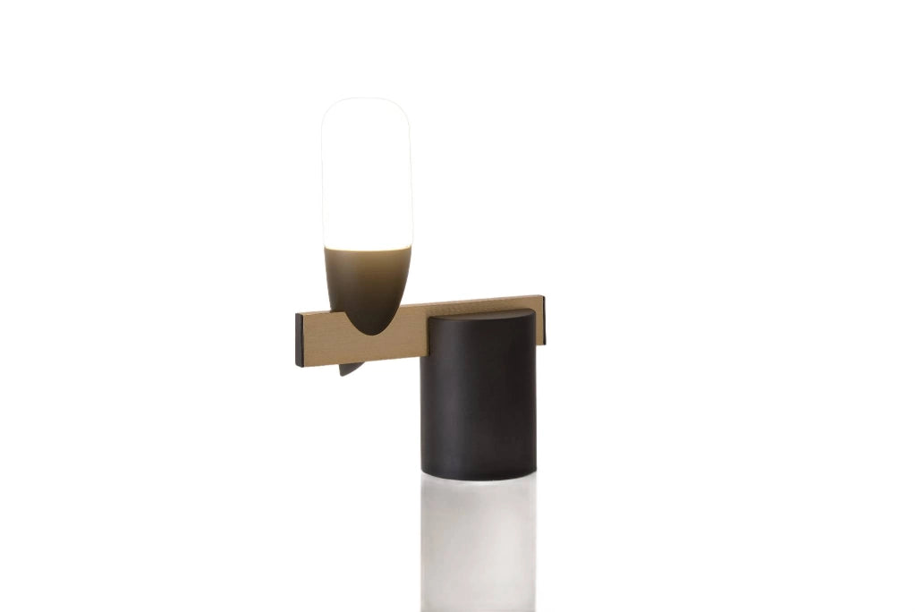 Lampada da tavolo Candellux Sakai LED 3000K nero ottone