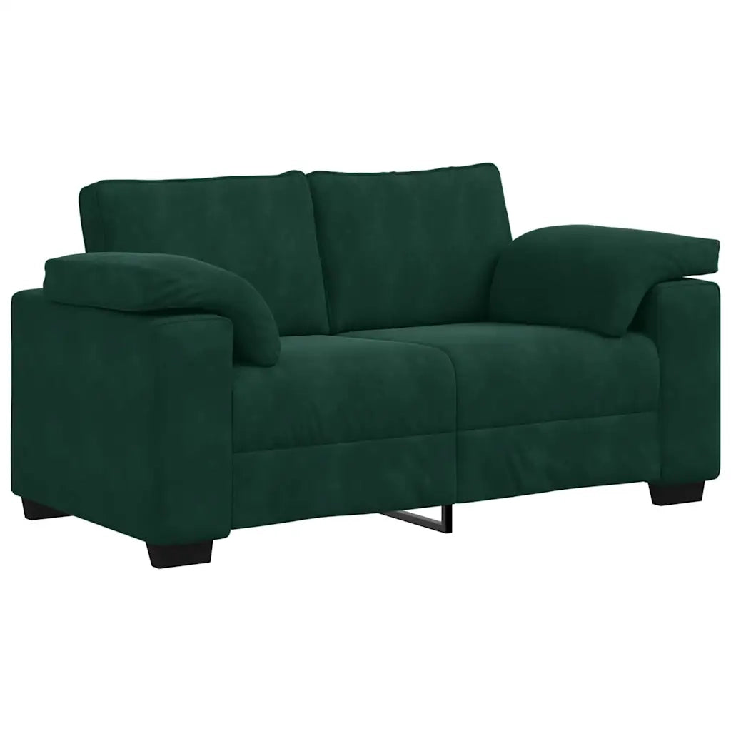 Divano Divanetto Verde Scuro 160x77x82 cm Velluto 4105259