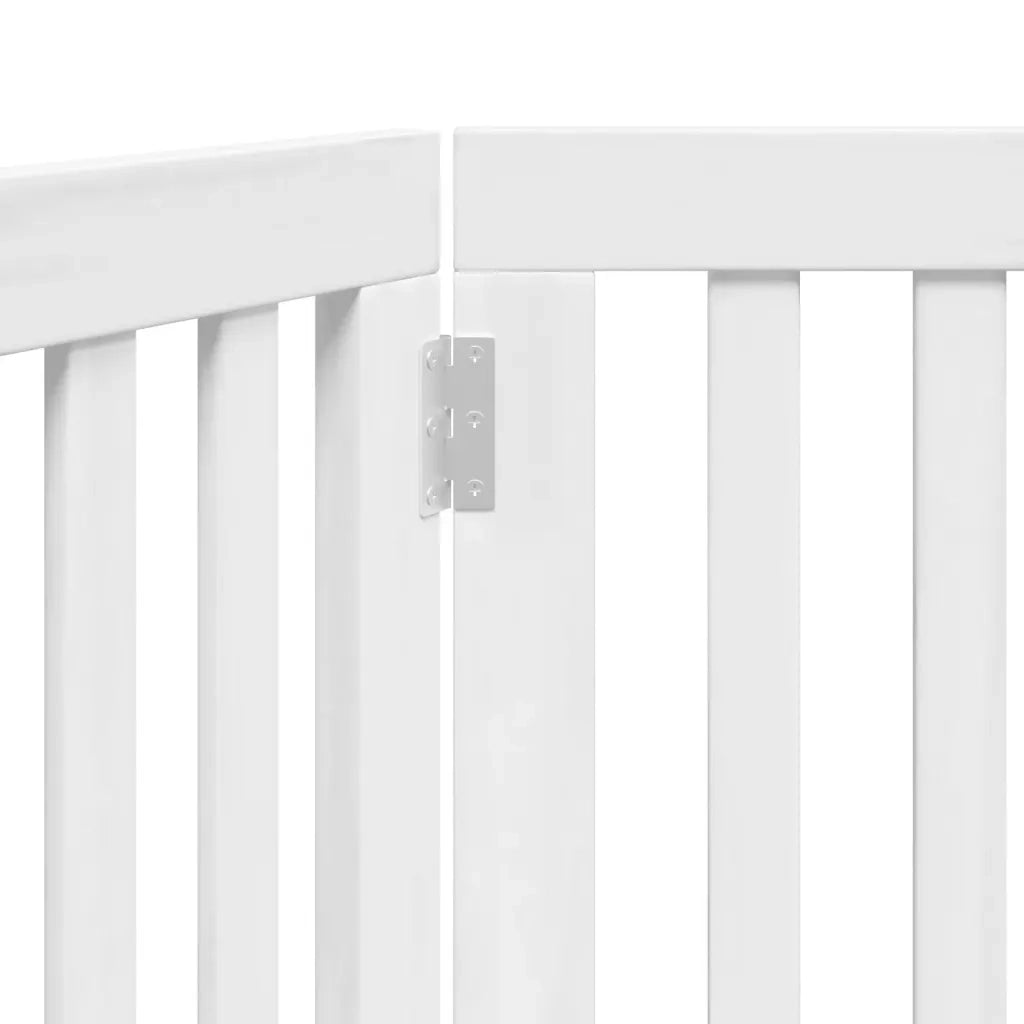 Cancello per Cani Pieghevole 2 Pannelli Bianco 160 cm Pioppo 352250