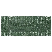 Paravento da Balcone-Pannello per balcone con Foglie Verde Scuro 400x150 cm