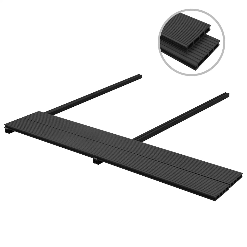 Pavimento da Deck 6 pcs Antracite WPC 42046663