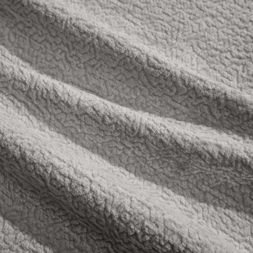Divano modulare con trapuntatura e cuscino in chenille grigio chiaro 330 × 86 × 90 cm