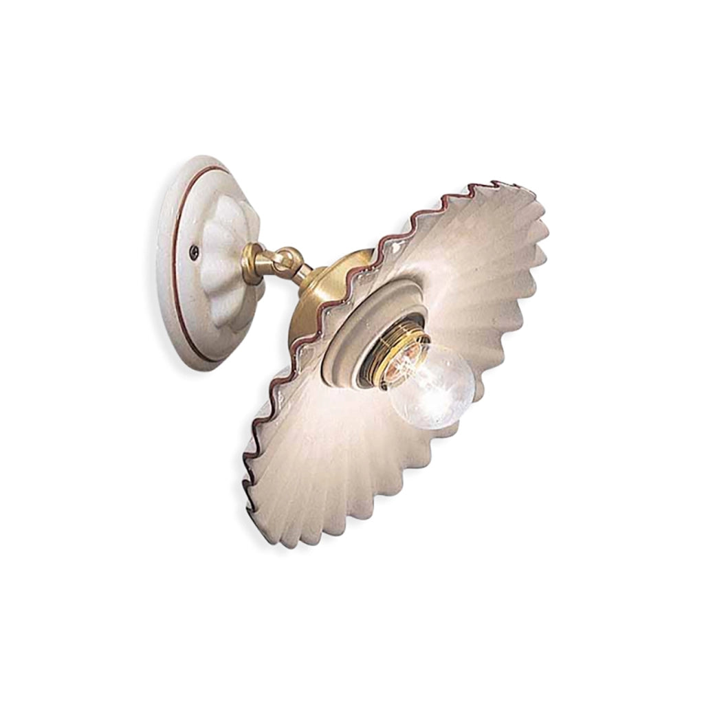 Applique Classica Orientabile L&aposAquila Ottone E Ceramica Decorato 1 Luce E27