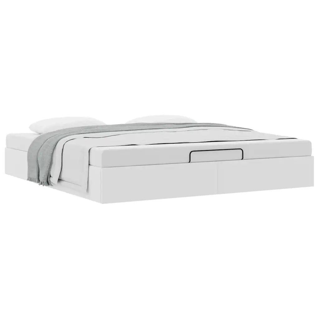 Struttura Letto Pouf senza Materasso 160x200 cm Similpelle 3310810