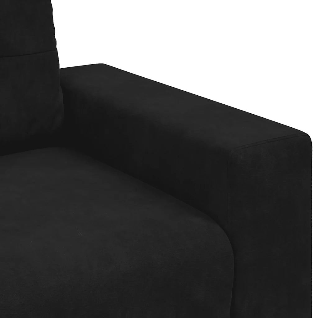 Divano Sedia Nero 100x78x80 cm Velluto 4105103