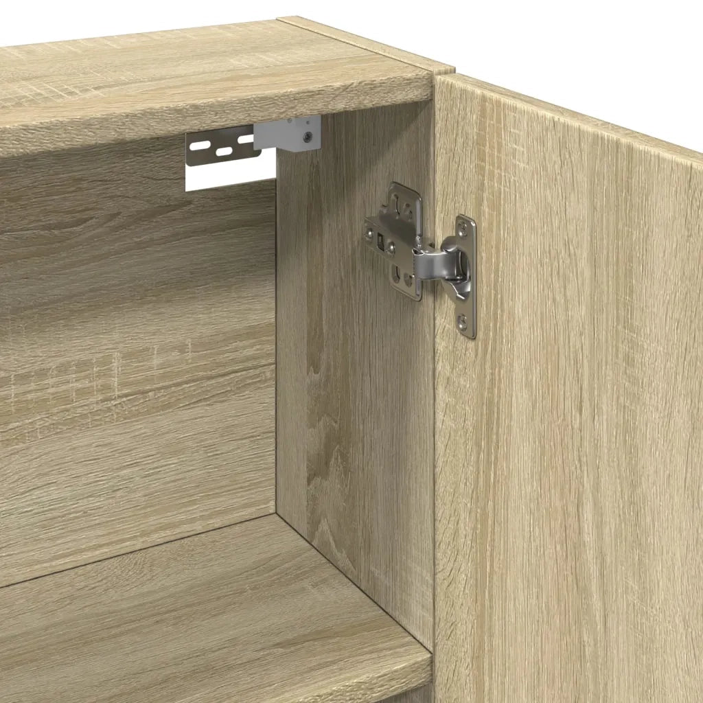 Mobile Bagno con Specchio Rovere Sonoma 64,5x20x66,5 Truciolato 849655