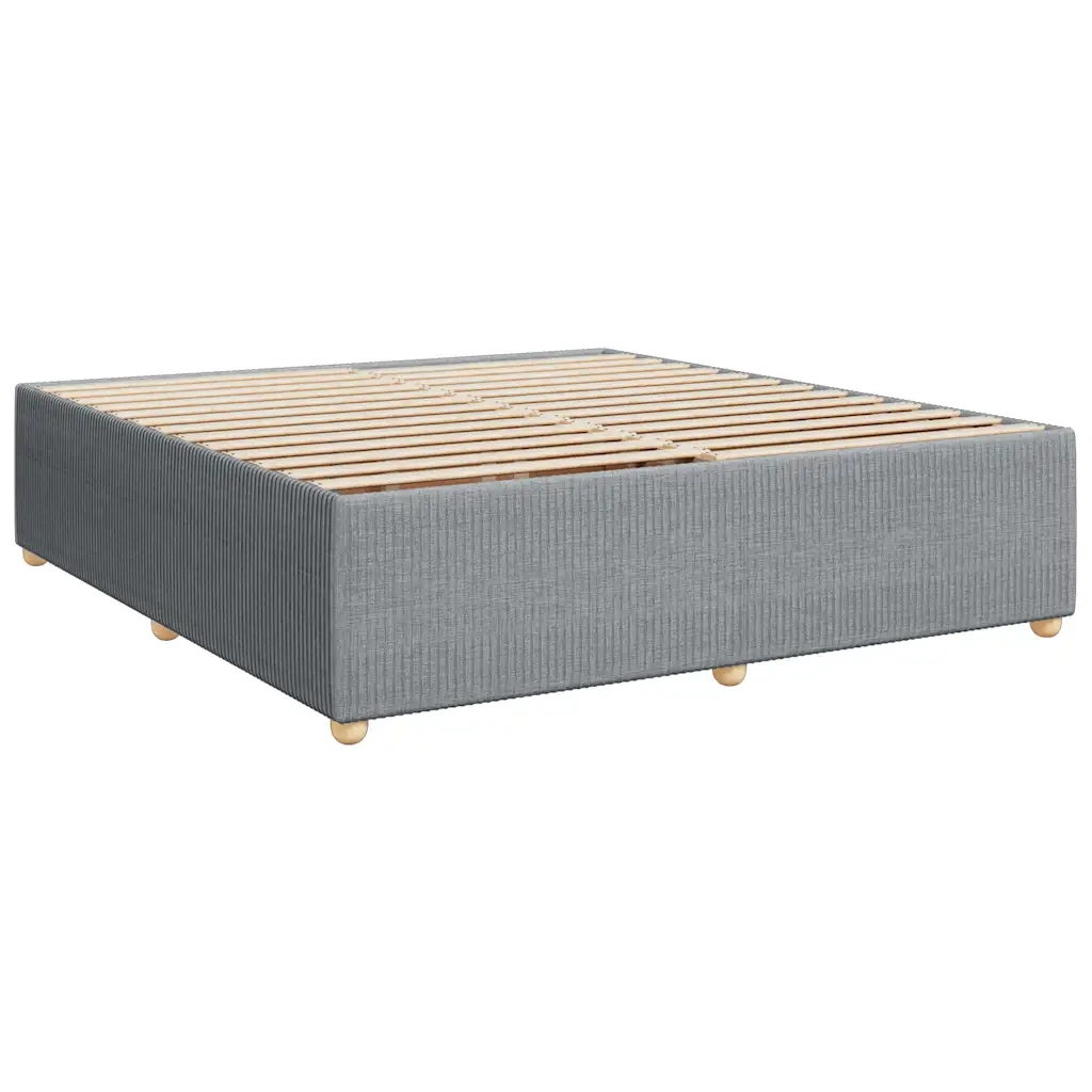 Giroletto a Molle con Materasso Grigio Chiaro 200x200cm Tessuto 3287577