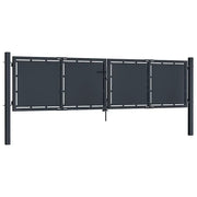 Cancello da Giardino in Acciaio 300x100 cm Antracite 144524