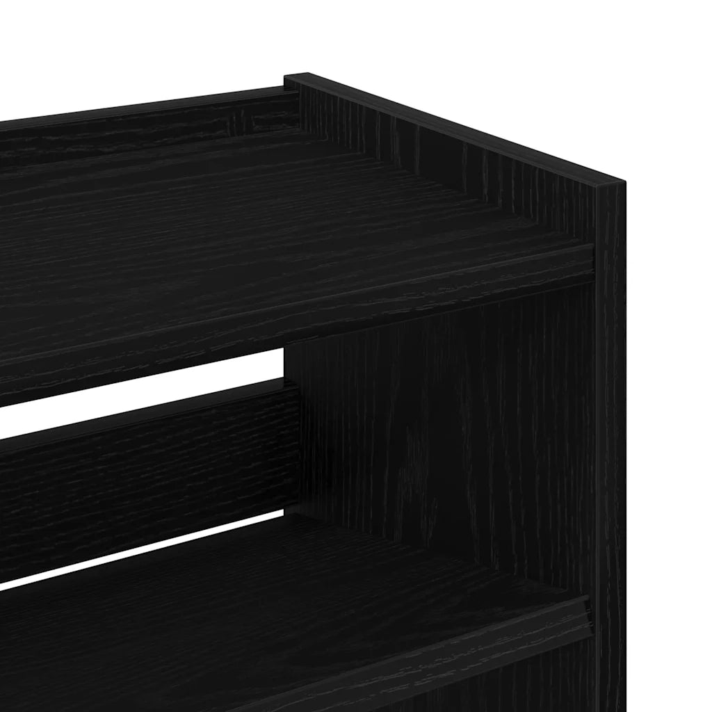 Scarpiera | Mobile per scarpe Nera 60x25x62 cm in Legno Multistrato