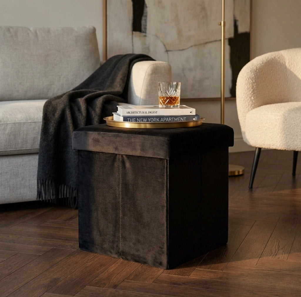 Pouf contenitore in velluto - VELVET