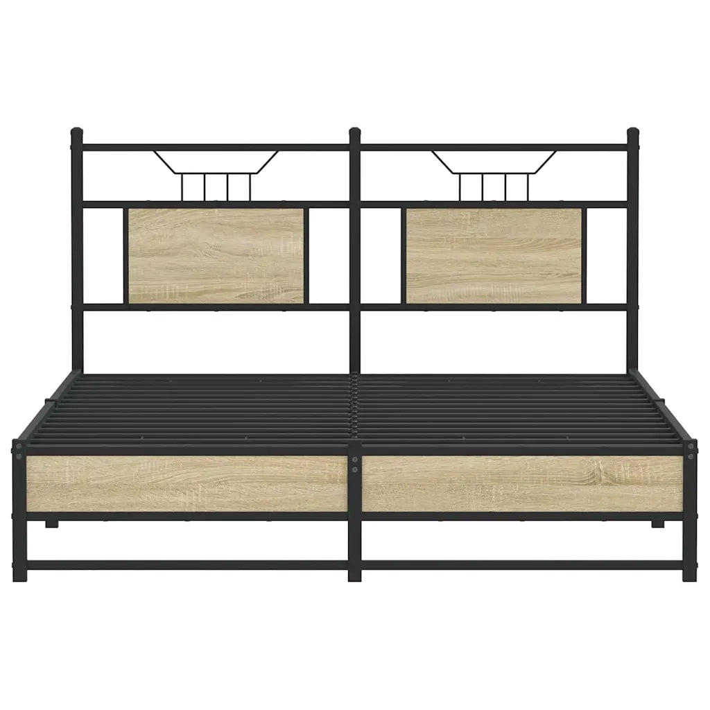Giroletto senza Materasso-Struttura Letto Rovere Sonoma 140x200cm in Truciolato 870047