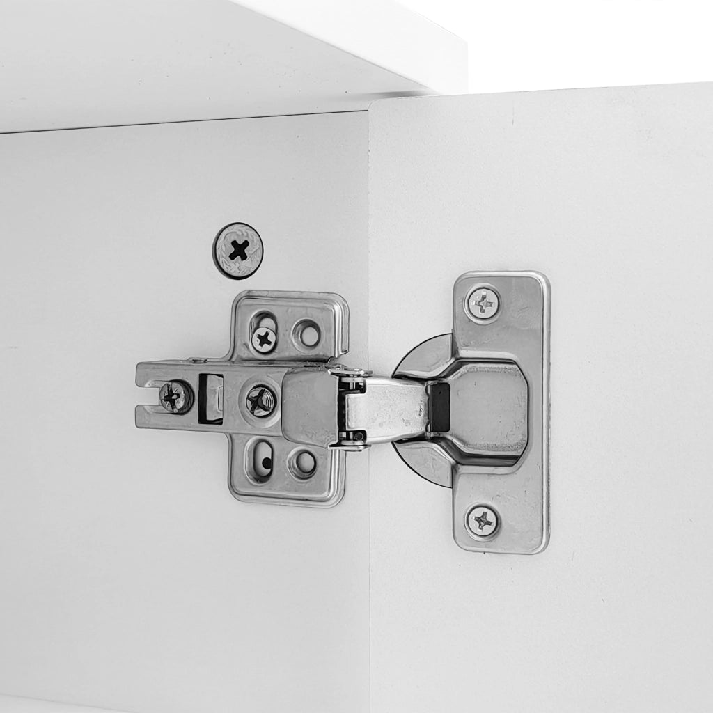 Mobile TV con Cassetti e Ante Strutturate ¨C MINIMAL ¨C Nero/Bianco, Piedini e Maniglie Dorati