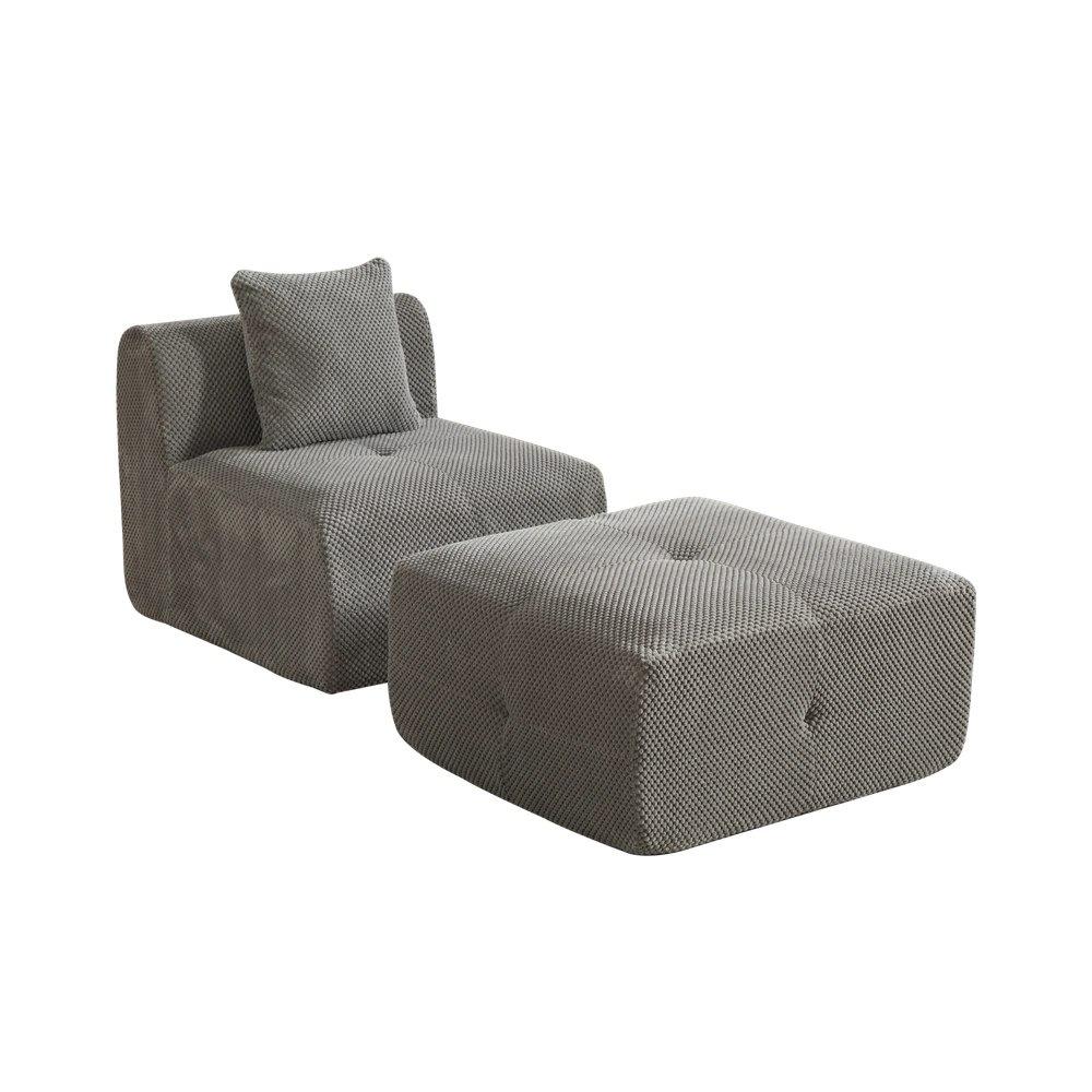 Divano Modulare in Chenille ¨C MINIMAL ¨C Grigio