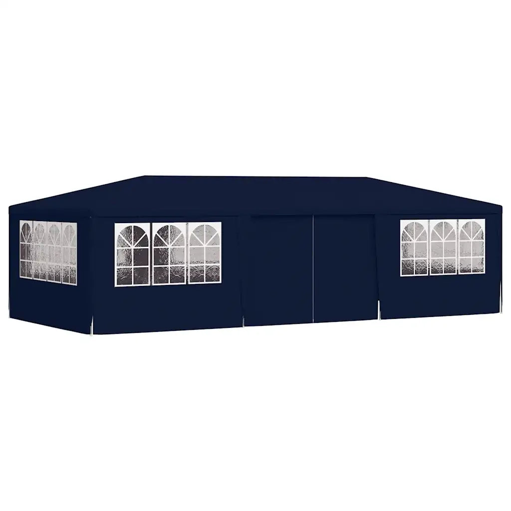 Gazebo Professionale con Pareti 4x9 m Blu 90 g/m² 48530