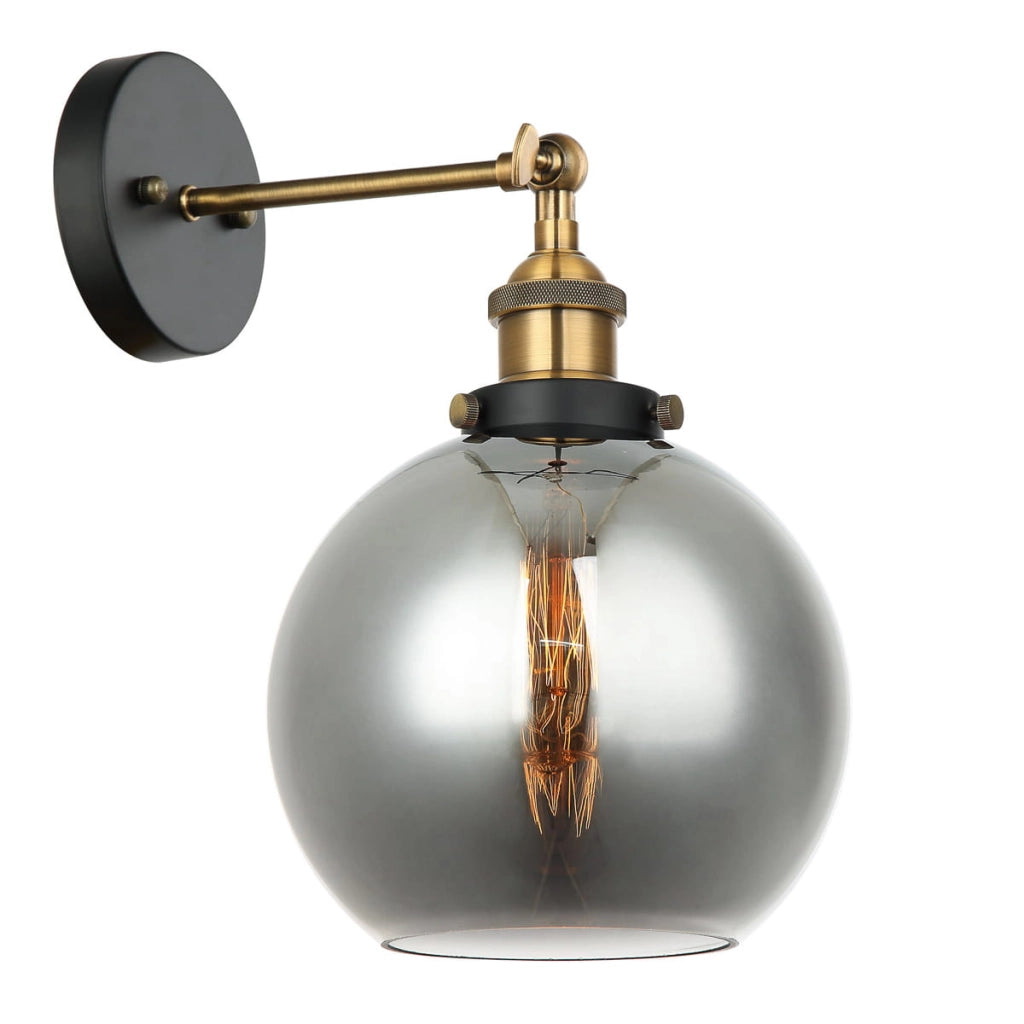 Applique Italux Cardena industriale nera E27 1 luce