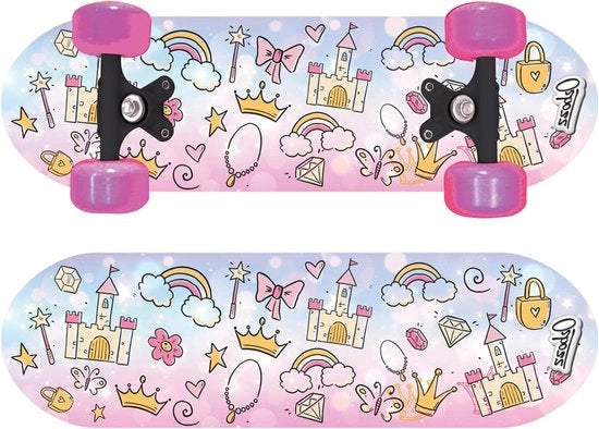 Skateboard con ruote lampeggianti - 17 pollici - Principesse