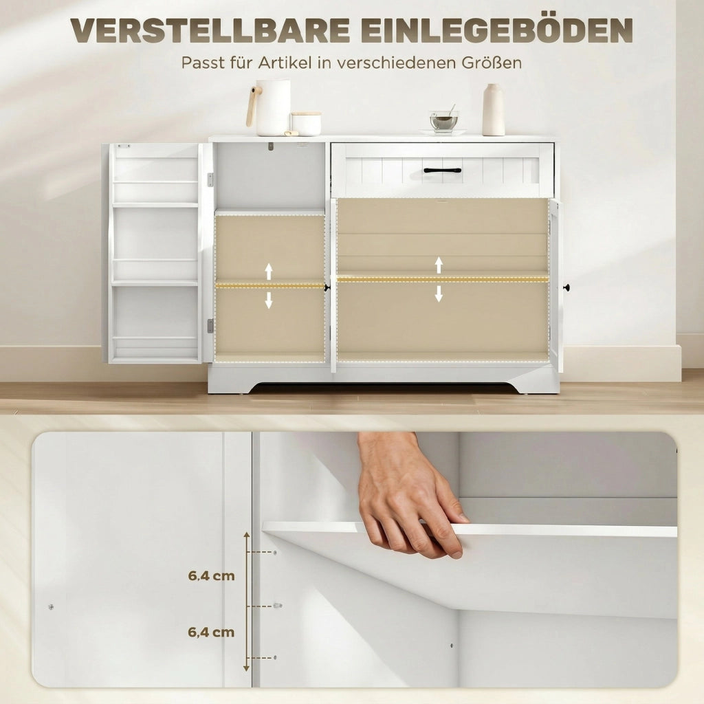 Mobile da cucina con cassetto e ripiani regolabili ¨C Minimal ¨C Bianco