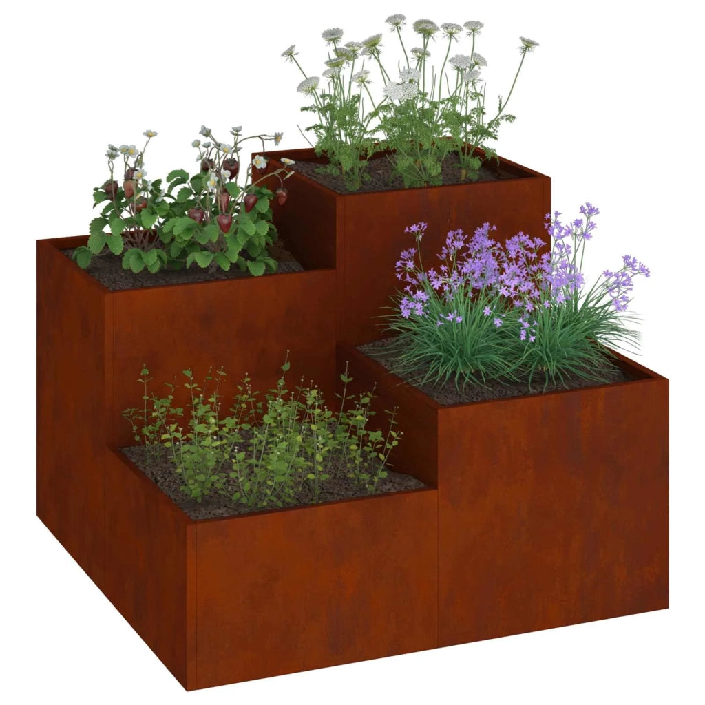 Vaso da giardino Ruggine 80 x 80 x 60 cm 865861