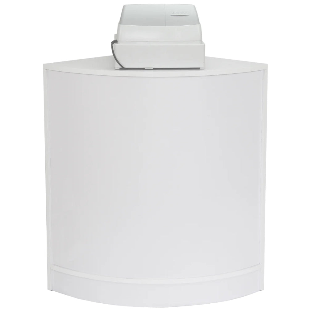 Set Leo Con 3 Banconi Da Negozio e Reception Bianco Brillante Elegante Solidi