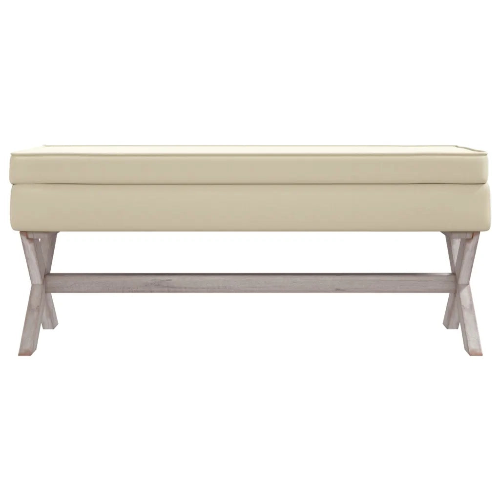 Sgabello Portaoggetti 110x45x49 cm in Lino 344522