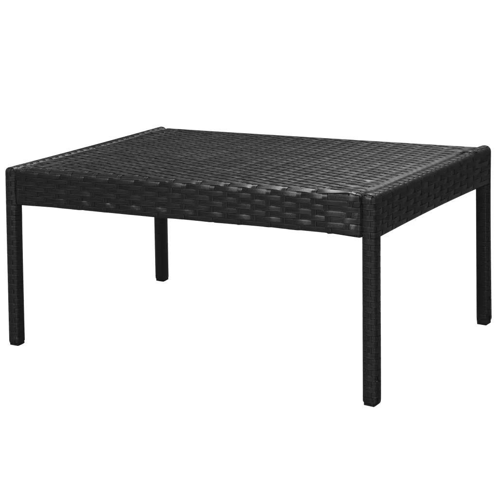 Set Divani da Giardino 6 pz | Set Salotto da Giardino con Cuscini in Polyrattan Nero