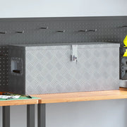 Cassetta in Alluminio 76,5x26,5x33 cm Argento 142938