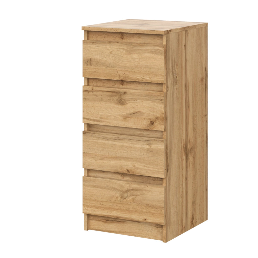 Commode SOLA - Quercia Wotan - 4 Cassetti - Larghezza 40 cm, Altezza 90 cm, Profondit? 43 cm