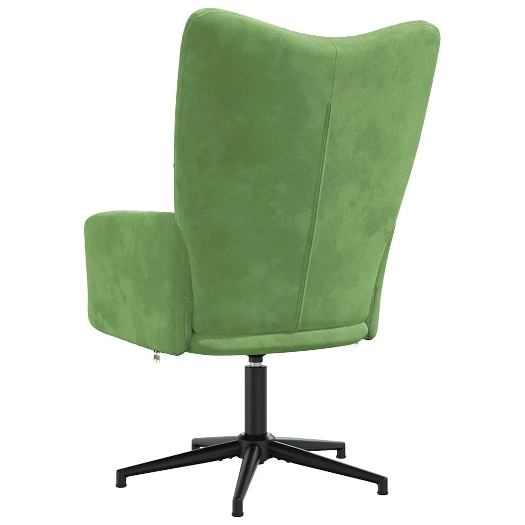 Sedia Relax Verde Chiaro in Velluto 328098