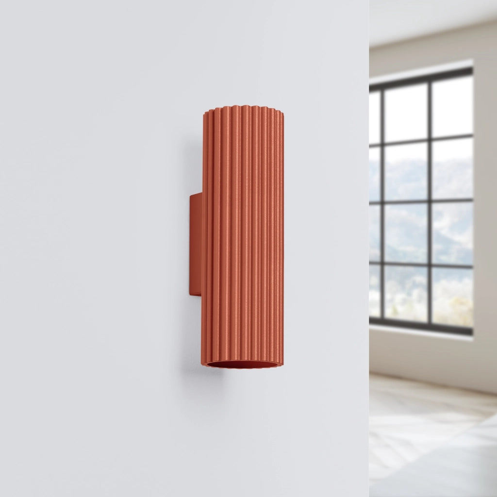 Lampada da parete KARBON 20 rosso ocra