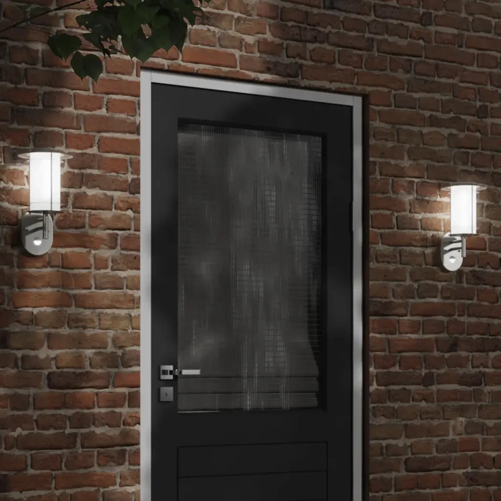 Applique per Esterno con Sensore Argento in Acciaio Inox 4006286