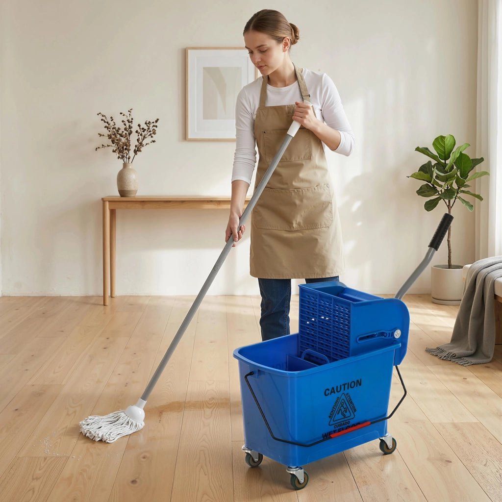 Secchio con scolapanni e pannello separatore ¨C Minimal ¨C 45x26,5x70 cm Blu