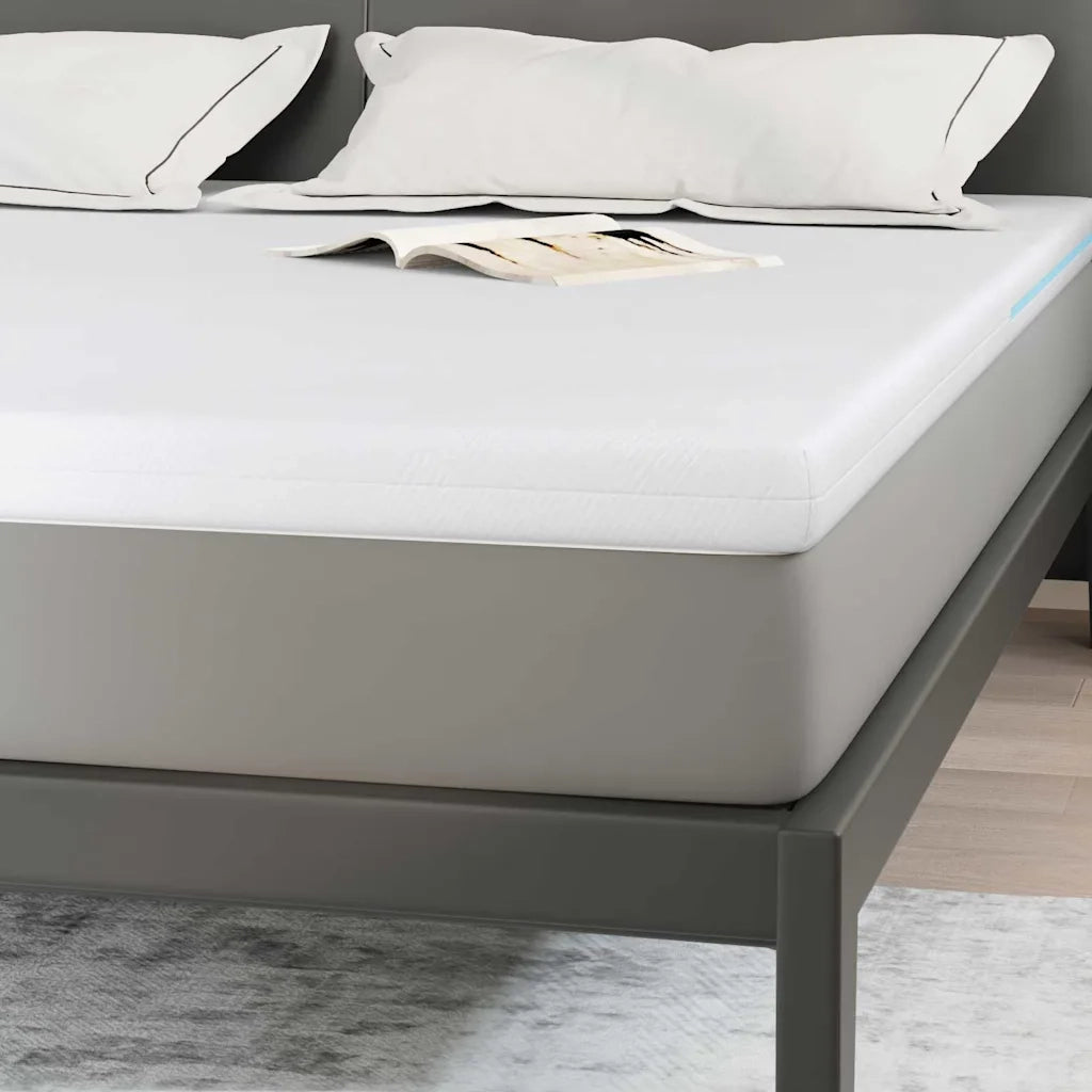 Topper per materasso Bianco 180 x 200 cm Tessuto Jacquard 4106284