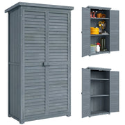 Armadio da giardino in legno ¨C Minimal ¨C grigio 87x47x160