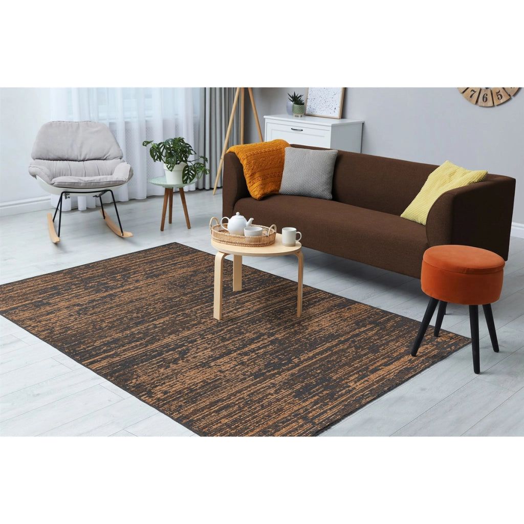 Tappeto moderno Kalevi 100 Giallo in rilievo 160x230 cm