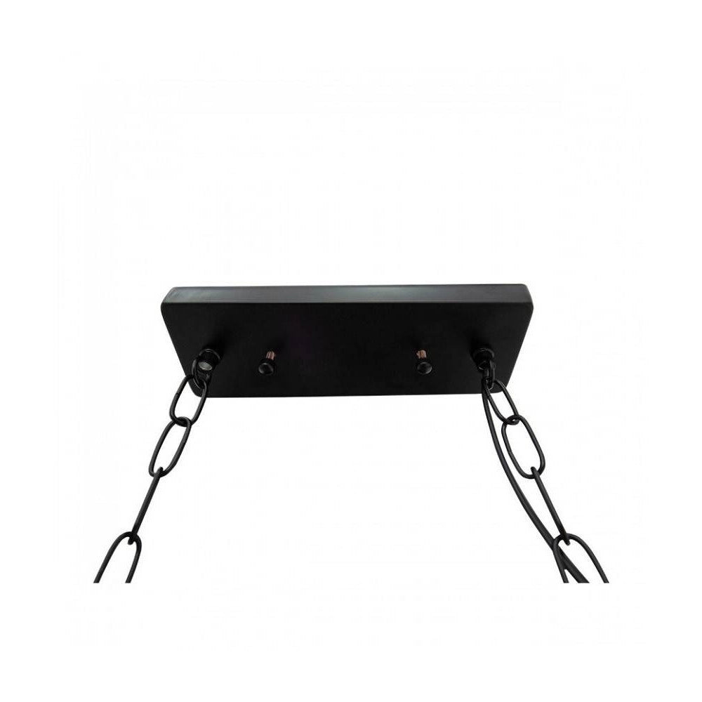 Trade Shop - Lampadario Sospensione Design Guitar In Legno Forma Chitarra 6 Attacchi E27 A53 -