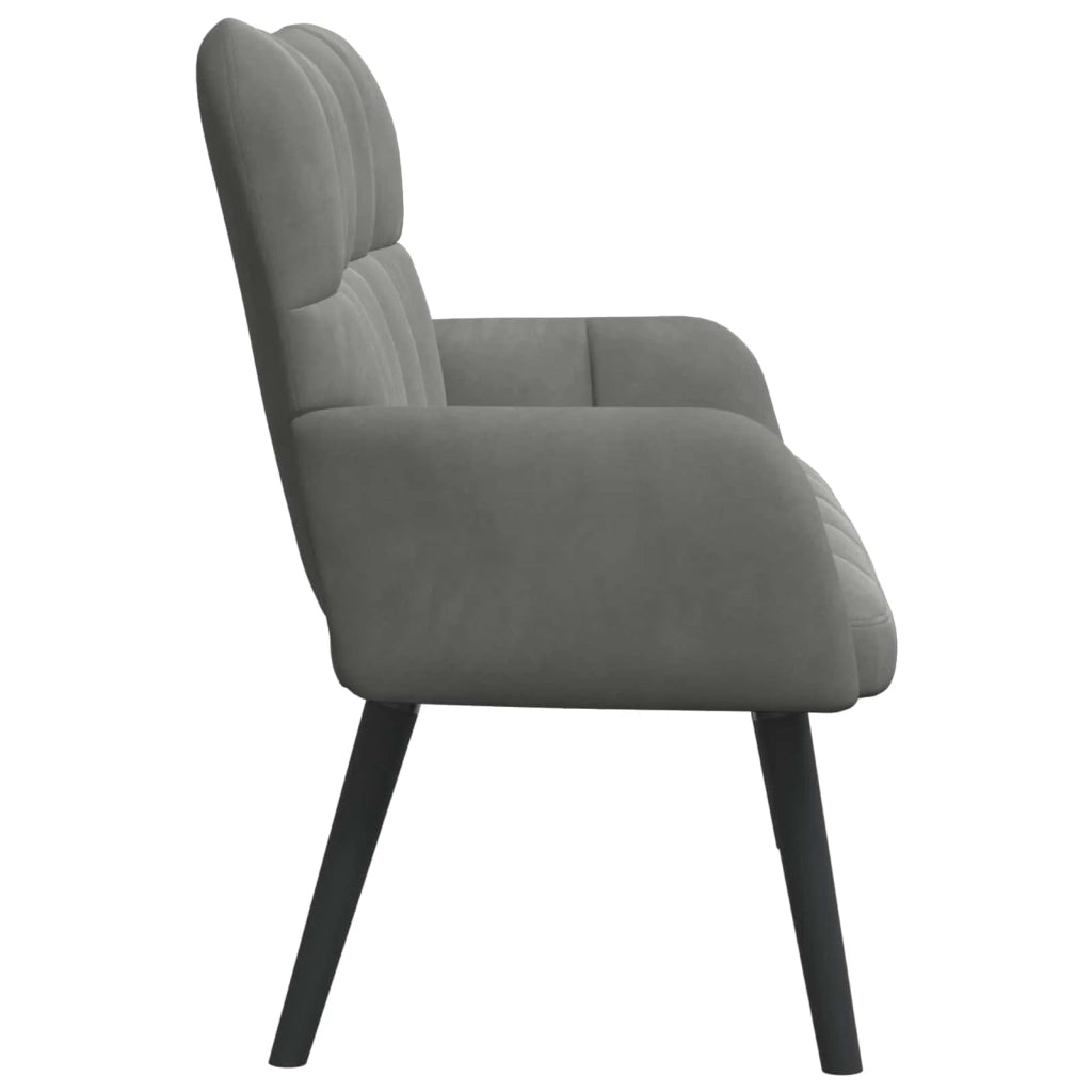 Sofa a Due Posti Grigio scuro 115 x 61 x 87 cm Velluto 42028941