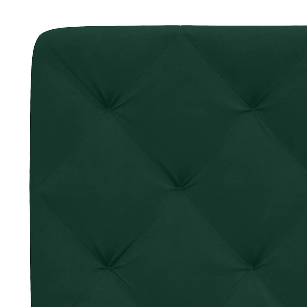 Letto con Materasso Verde Scuro 80x200 cm in Velluto