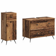 Set di Armadi da Bagno da 2 Pezzi BREDA Legno antico 3417727