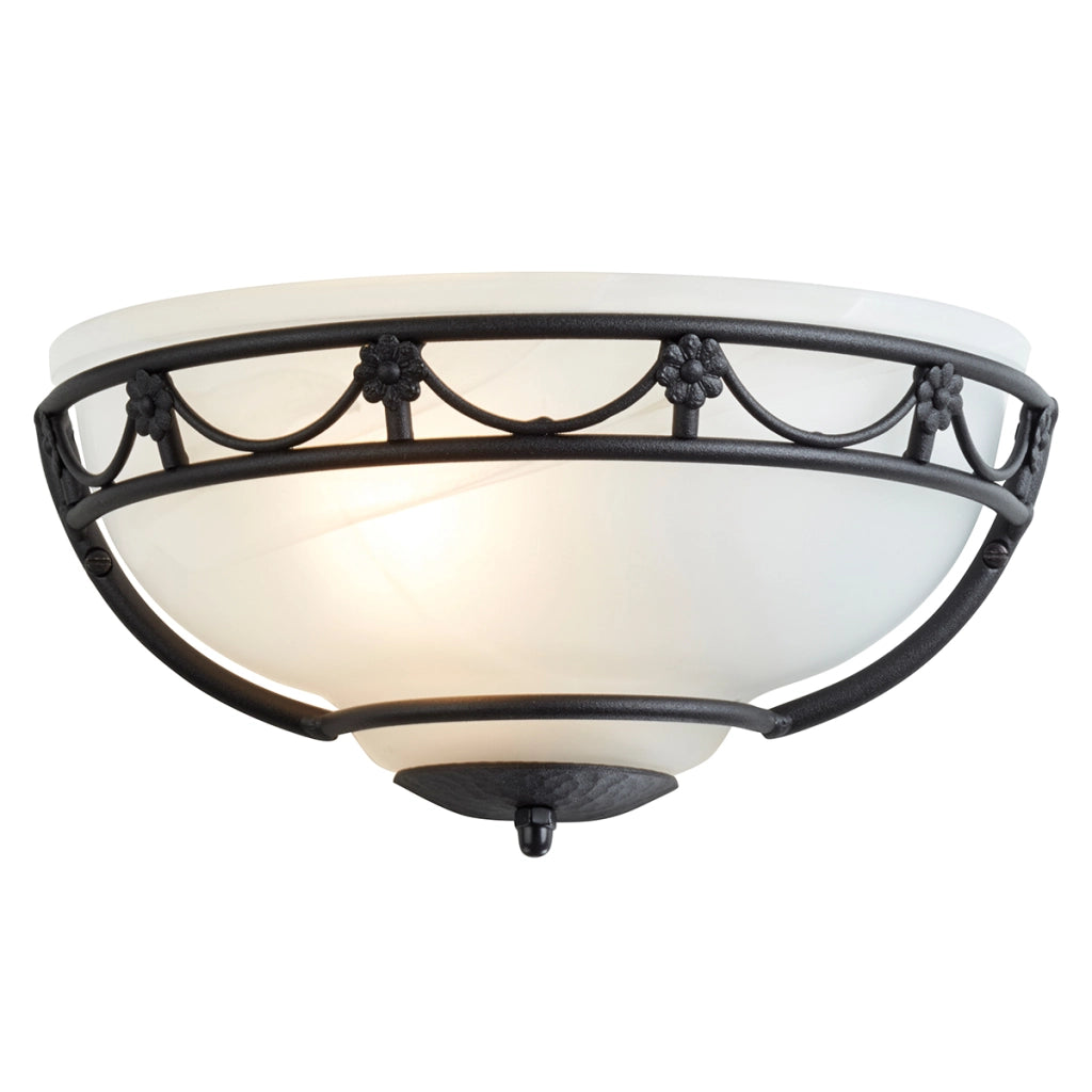 Applique Carisbrooke semicircolare Elstead 1xE27 60W