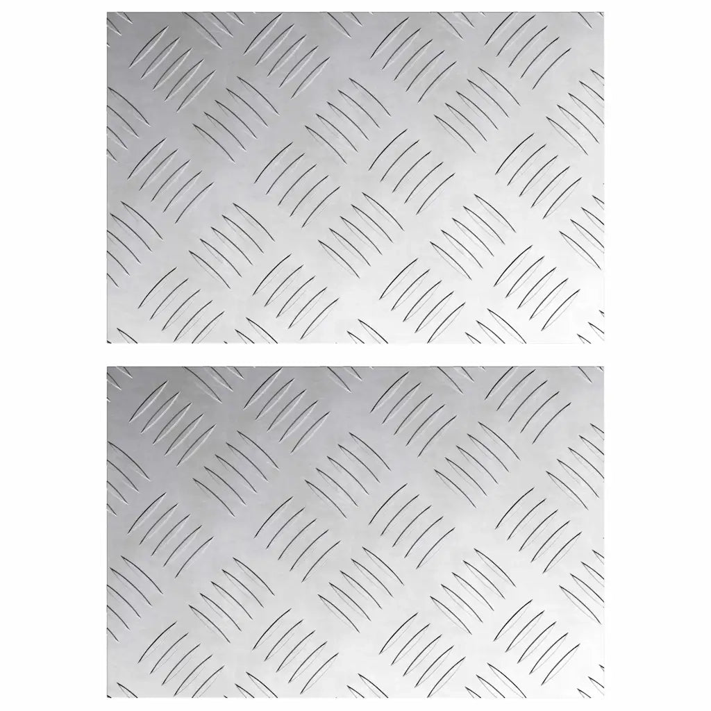 Gradini per Scale 2 pz | Tappetini per scale autoadesivi Argento 30 x 20 cm Alluminio