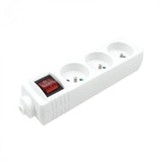 Multipresa 3 prese con interruttore bianca Ecolight
