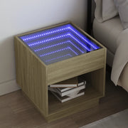 Comodino con LED Infinity Rovere Sonoma 50x50x50 cm 3284086