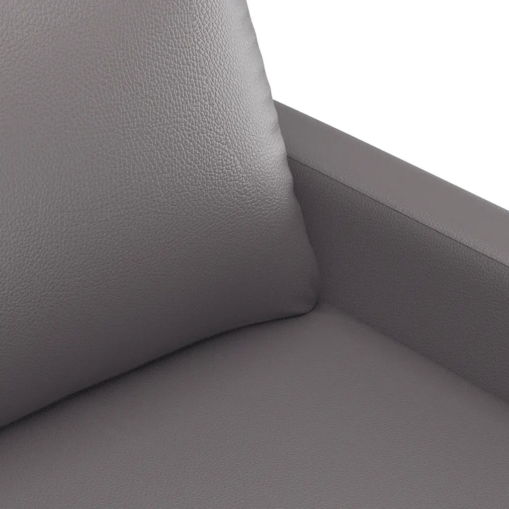 Set di Divani 3 pz con Cuscini Grigio in Similpelle 3201400