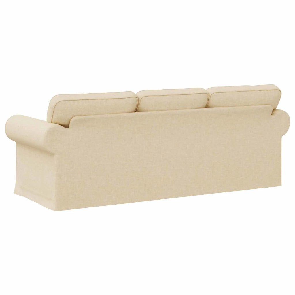 Divano Crema 215 x 82 x 80 cm Tessuto 42024318