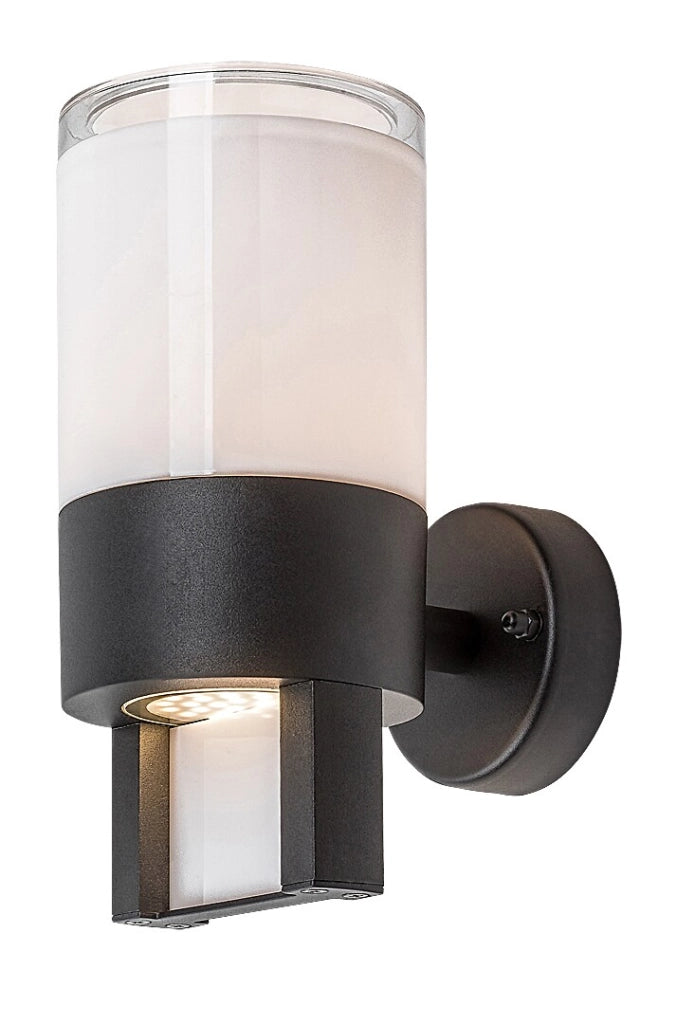 Applique esterna moderna nera LED 12W IP44 Leitha Rabalux