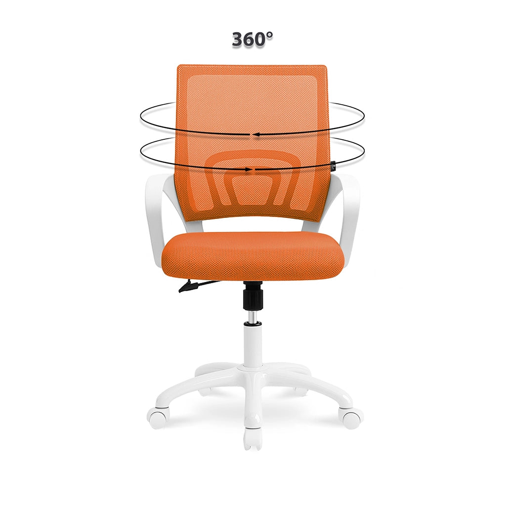 Sedia da ufficio ergonomica girevole arancione - Happy - SU06HAPB