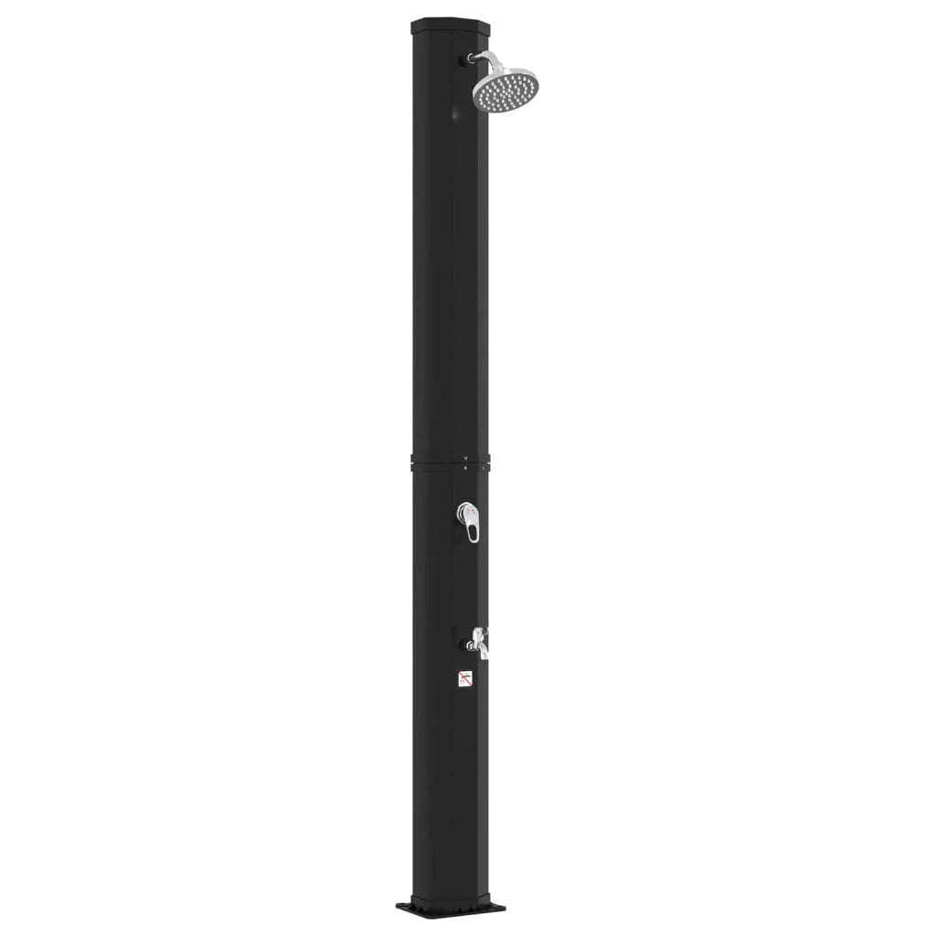 Doccia solare con testa doccia e rubinetto Nero 42039812