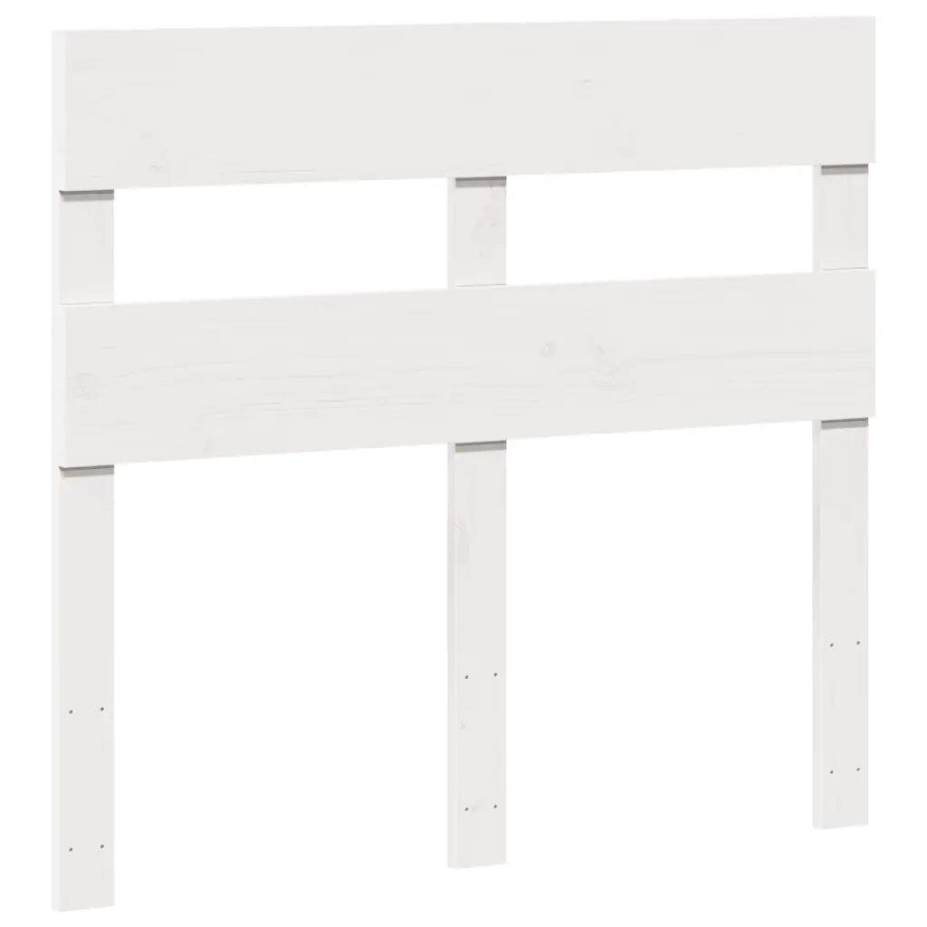 Letto singolo | Letto per adulti | Giroletto senza Materasso Bianco 100x200 cm Legno Massello Pino
