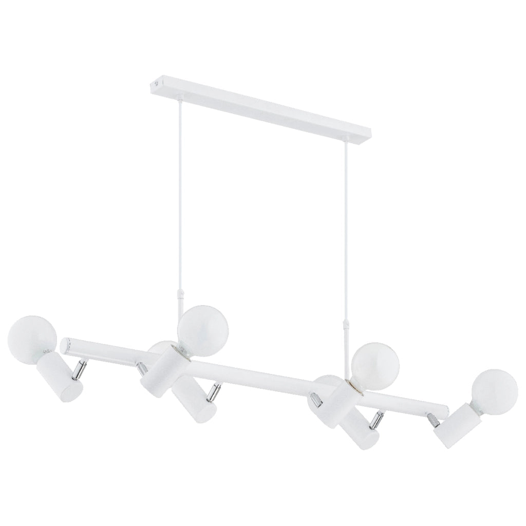 Lampada a sospensione bianca moderna ALDO 6xE27 15W Alfa